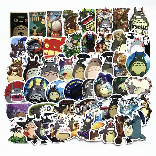 Стікерпак Набір наклейок GeekLand Роботи Хаяо Міядзакі Тоторо Hayao Miyazaki Totoro 50 штук - фото 2
