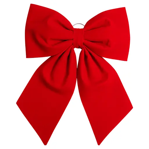 Оксамитовий святковий бант 34х45 см на ялинку або двері Червоний Yiwu CR-2-15