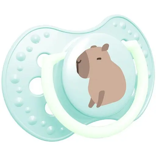 Пустышка силиконовая динамическая LOVI CapiChill 18+ месяцев 2 шт. голубая (22/934boy) - фото 2