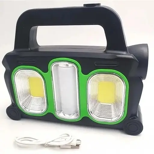 Фонарь аккумуляторный Solar Hurry-bolt HB-6169 кемпинговый переносной 3 режима солнечная батарея черно-зеленый - фото 2