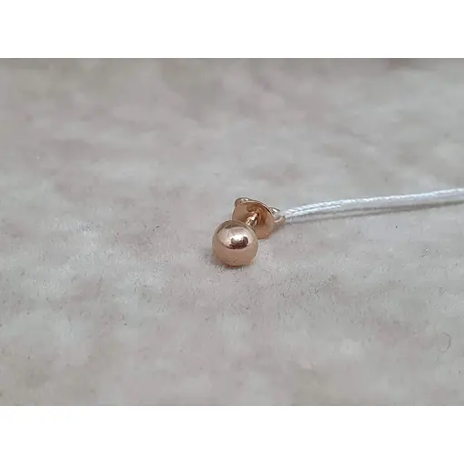 Золотая моносерьга-пуссета Favoritum Шарик. 210147_5/1 - фото 3