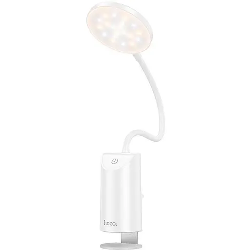 Настольная лампа HOCO HX10, LED, с прищепкой, гибкая ножка, USB питание