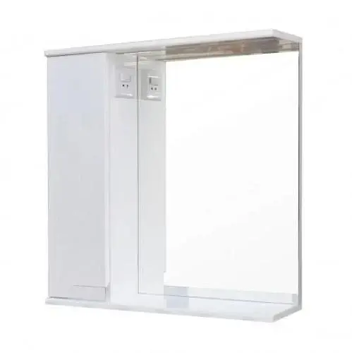 Дзеркало ПіК Сімпл з шафкою та LED підсвіткою 50 см ліве 30412 - фото 1