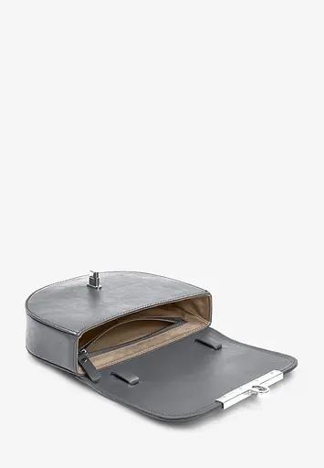 Жіноча шкіряна сумка поясна-кроссбоді Bridget сірий - фото 8