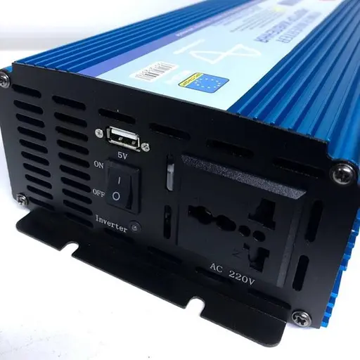 Преобразователь постоянного тока Power Inverter Wimpex авто инвертор 12В-220В WX-2510 2500W Синий - фото 4