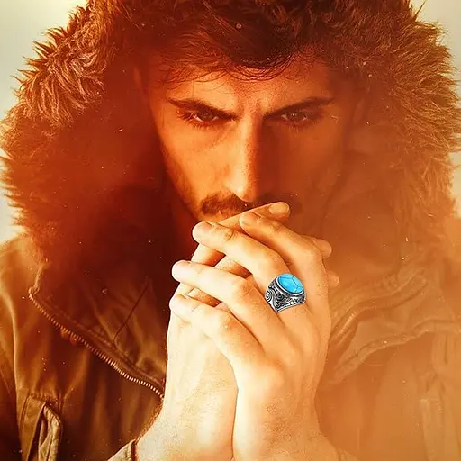 OIDEA Чоловіче обручку срібне кільце з нержавіючої сталі, 24 розмір - фото 3