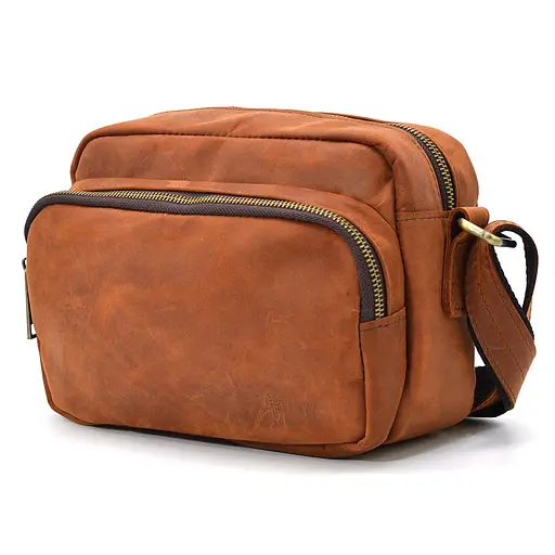 Кожаная мужская сумка-мессенджер TARWA 23х16х11 см sum0025404 - фото 1
