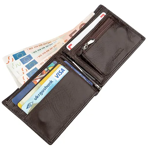 Чоловічий шкіряний гаманець Boston 11х9 см acs0015216 - фото 4