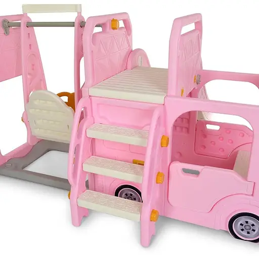 Детский игровой комплекс 2 в 1 Bambi WM19090-8 горка, качели, баскетбол - фото 10