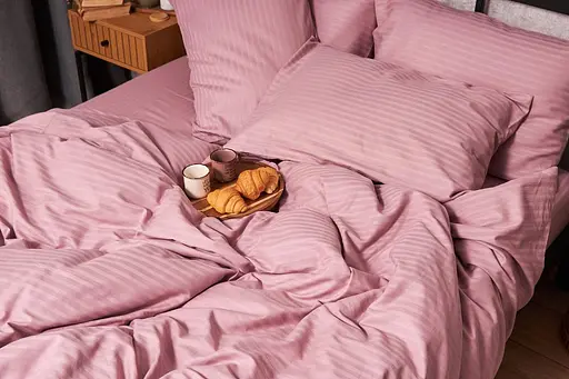 Комплект постільної білизни Moon&Star Satin Stripe Stripe Candy полуторний євро 160х220 наволочки 4х50х70 - фото 6