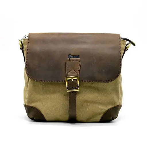 Чоловіча шкіряна сумка через плече TARWA 25х26х8.5 см sum0025867 - фото 2