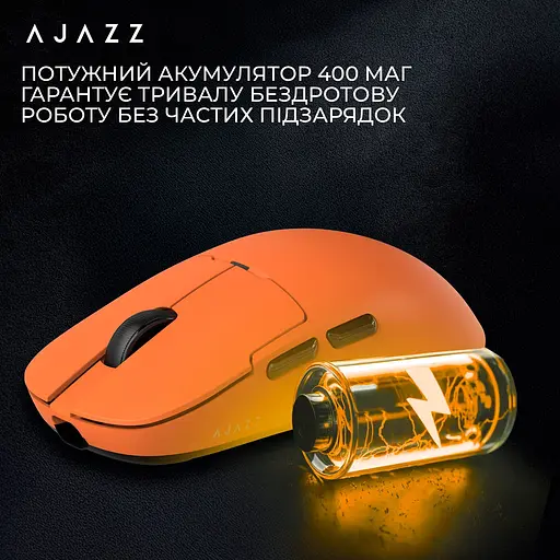Мышь Ajazz AJ159P MC Wireless/Bluetooth/USB Orange Charging Dock (AJ159P-MC-Orange) - фото 11