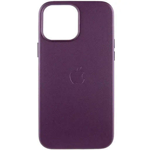 Шкіряний чохол Epik Leather Case AA Plus with MagSafe для Apple iPhone 13 Pro Max 6.7 Dark Cherry