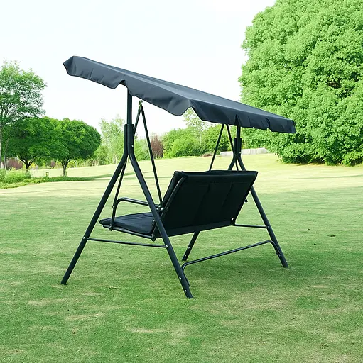 Водонепроникна гойдалка Leobro з подушками на 3 особи Чорна - фото 3