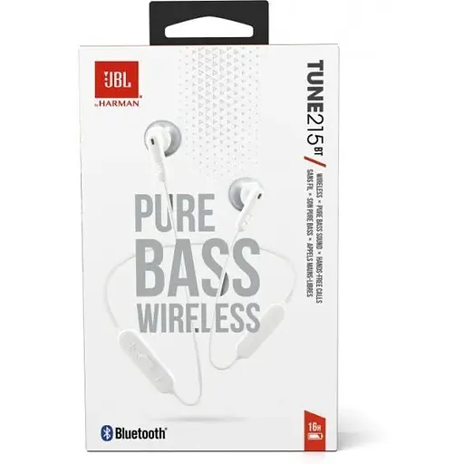 Беспроводная стерео гарнитура JBL Tune 215 BT (JBLT215BTWHT) наушники белые - фото 6