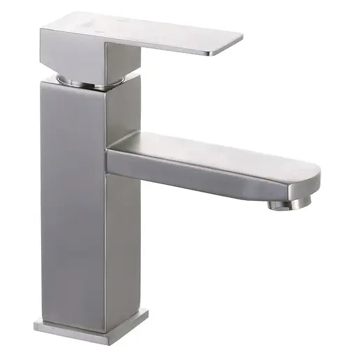 Змішувач для умивальника Zerix KUB-001 ZX3164 Нержавіюча сталь - фото 1