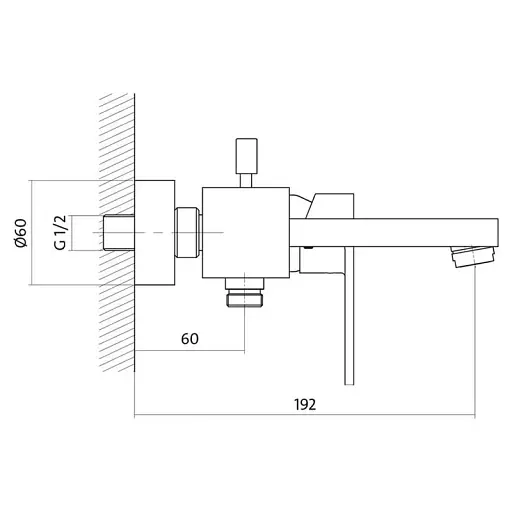 Змішувач для ванни та душу Cersanit Elio S951-007 одноважільний Хром 30412 - фото 2