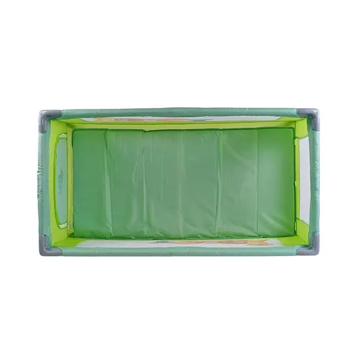 Манеж Toti T-04011 с системой быстрой сборки москитной, сеткой и колесами для легкого перемещения зеленый - фото 3