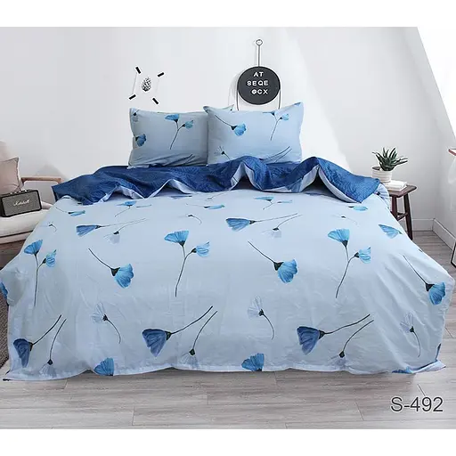 Комплект постільної білизни TAG Tekstil з компаньйоном Євро 000211044 (S492)
