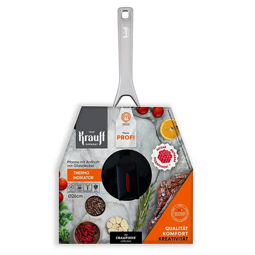 Уцінка. Сковорода Krauff з антипригарним покриттям зі скляною кришкою 26 см (25-45-258) - фото 2