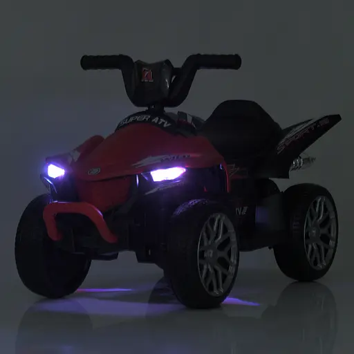 Электромобиль детский Bambi Квадроцикл Racer с двумя моторами MP3 USB музыкальный красный - фото 7