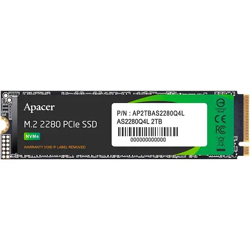Накопитель SSD Apacer m.2 NVMe 2TB (AP2TBAS2280Q4L-1) - фото 1