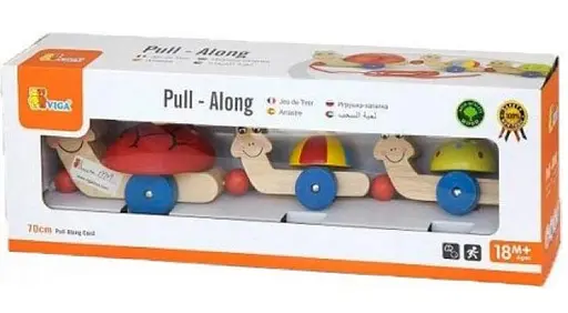 Деревянная каталка Viga Toys Ракушки 59949 Развивающая деревянная игрушка для прогулок - фото 2