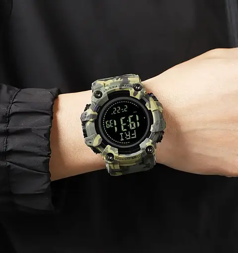 Чоловічий спортивний годинник Skmei 2037 з компасом (Камуфляж) - фото 5