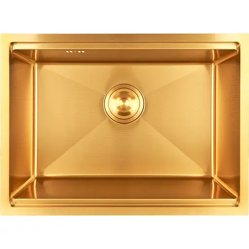 Золота мийка Nett NGS-5742 під стільницю з декором нержавіюча