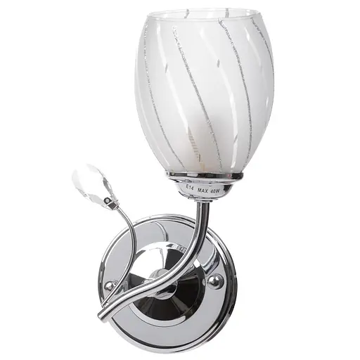 Бра Brille LK-222W/1 настенное накладное классическое E14 CH - фото 2