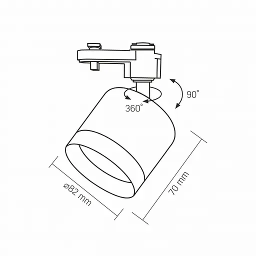 Світильник VIDEX під лампу GX53 трековий Чорний VL-SPF17C-B - фото 4