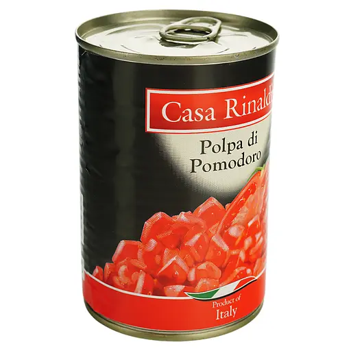 Кусочки томатов Casa Rinaldi очищенные, в собственном соку 400 г - фото 2