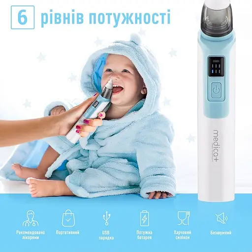 Назальний аспіратор соплевідсмоктувач Medica+ Nose Cleaner 6.0 - фото 4
