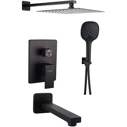 Душова система Globus Lux Smart GLM-305L-BB, Чорний матовий - фото 1