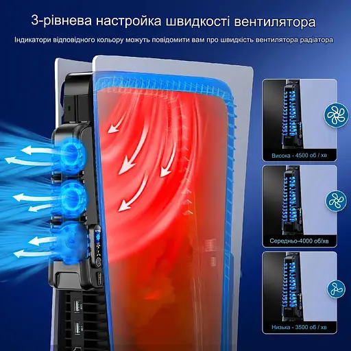Док-станція з охолодженням KYTOK для PlayStation 5 Ditital, PlayStation 5 Disc, PS5 Б/в - фото 2