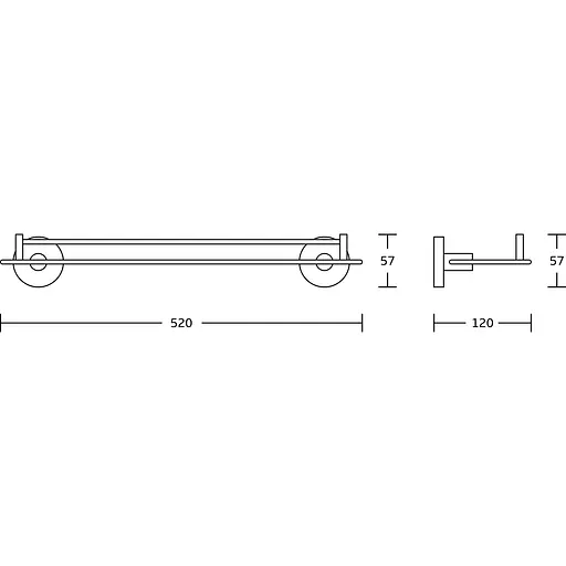 Полка стеклянная VBI Venus nickel VBI-040009NI, Никель - фото 2
