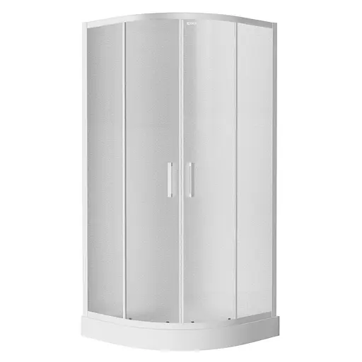 Душова кабіна Eger Tisza 80x80 скло Zuzmara 599-020, матовий, білий - фото 1
