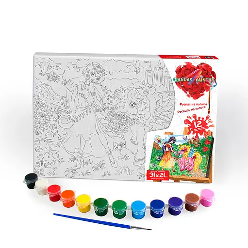 Роспись на холсте Пони, 21x31 см, Сюжет №1, PX-06-01