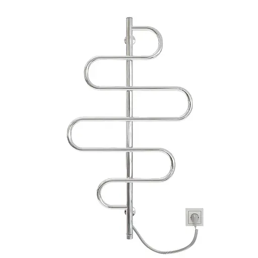 Электрический полотенцесушитель Kosser Лиана 1000x570 ЕLR рег. РЛ02ЕLR, Хром, нижнее - фото 2