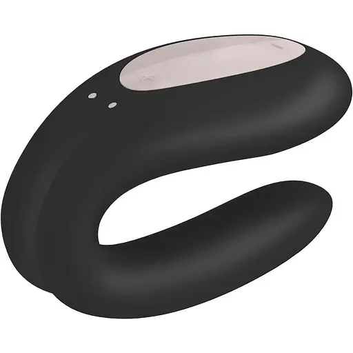 Смарт-вібратор для пар Satisfyer Double Joy із широким кліторальним стимулятором Чорний