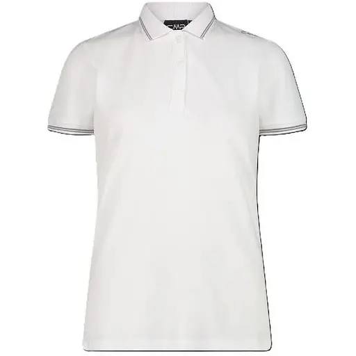 Поло CMP Woman Polo Melange Stretch White XS (1097-34D5996-A001 36)