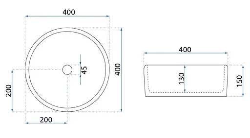 Умивальник Rea Florisa white накладний REA-U3308, Цветной - фото 7