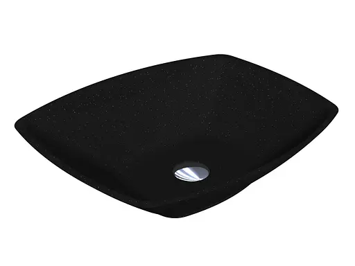 Умивальник Miraggio Lex S mirastone black 0000418, Чорний матовий - фото 2