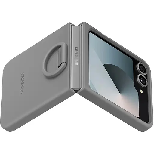 Оригінальний силіконовий чохол із кільцем Samsung Silicone Case для Galaxy Z Flip6 Gray EF-PF741TJEGUA - фото 9