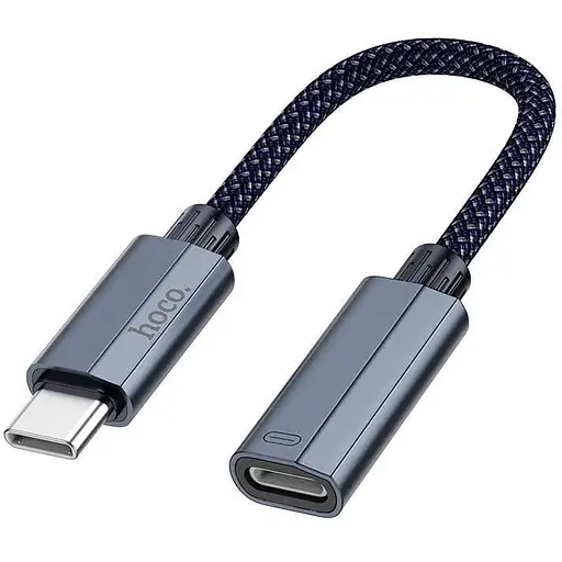 Переходник Hoco Type-C male to iP female charging and data adapter cable UA29A 3A 0,15 м