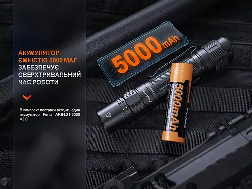 Ручний тактичний ліхтарик Fenix PD36R Pro 2800лм type-C (Чорний) - фото 6