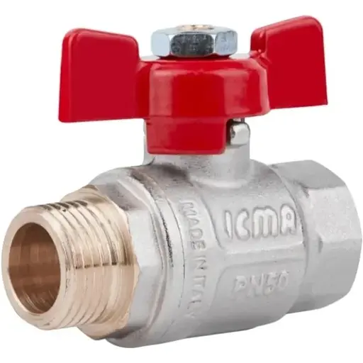 Кран кульовий Icma 1/2" прямий №351 (87351AD11) - фото 1