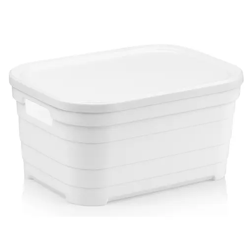 Корзина Idea Home Pyramid с крышкой10.8 л 36x24x16.5 см белая (00643 White)