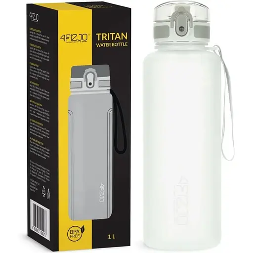 Пляшка для води 4FIZJO спортивна 1000 мл Grey (P-5905973404273) - фото 1