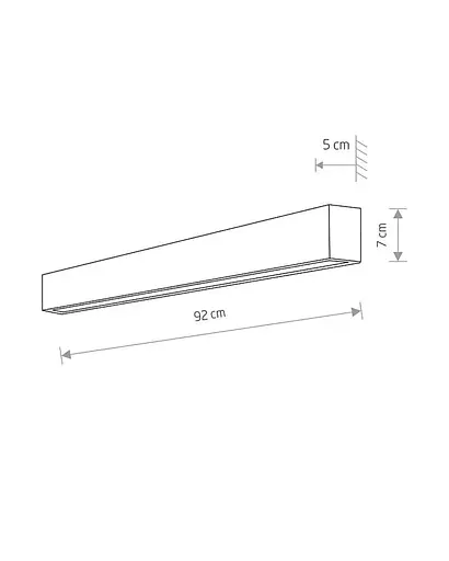 Настінний світильник Nowodvorski 7561 Straight Wall Led M - фото 2